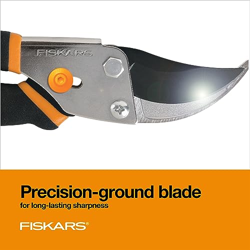 Fiskars Bypass Pruning Shears 5/8” Garden Clippers - Plant Cutting Scissors with Sharp Precision-Ground Steel Blade - UK GEMS