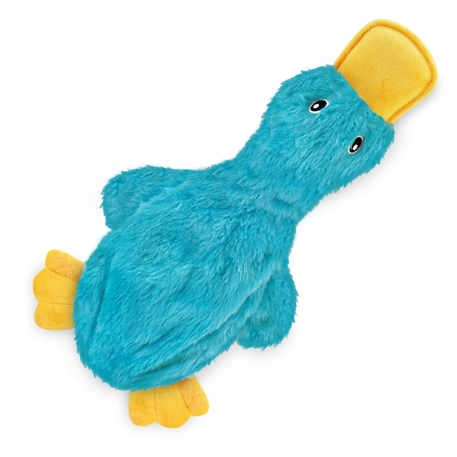 Best Pet Supplies Crinkle Dog Toy for Small, Medium, and Large Breeds, Cute No Stuffing Duck with Soft Squeaker - UK GEMS