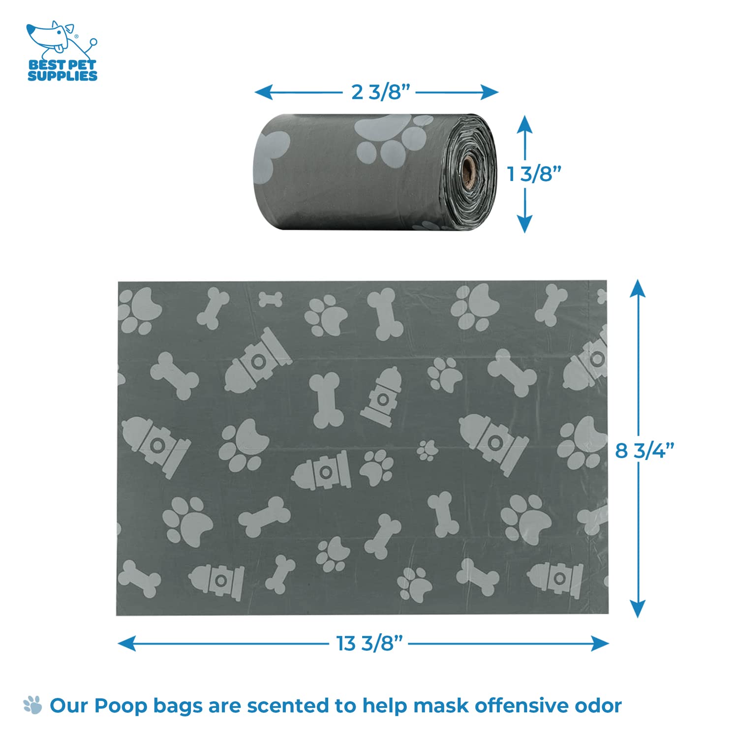 Best Pet Supplies Dog Poop Bags for Waste (150 Bags) Refuse Cleanup - UK GEMS