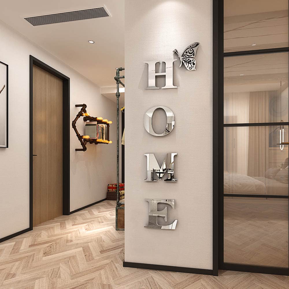Doeean Home Wall Decor Letter Signs Acrylic Mirror Wall Stickers Wall Decorations for home - UK GEMS