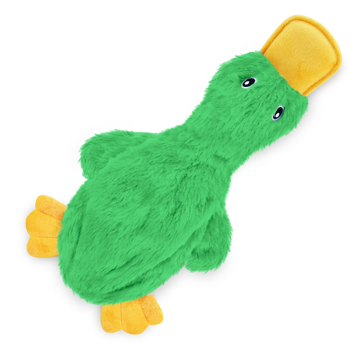 Best Pet Supplies Crinkle Dog Toy for Small, Medium, and Large Breeds, Cute No Stuffing Duck with Soft Squeaker - UK GEMS