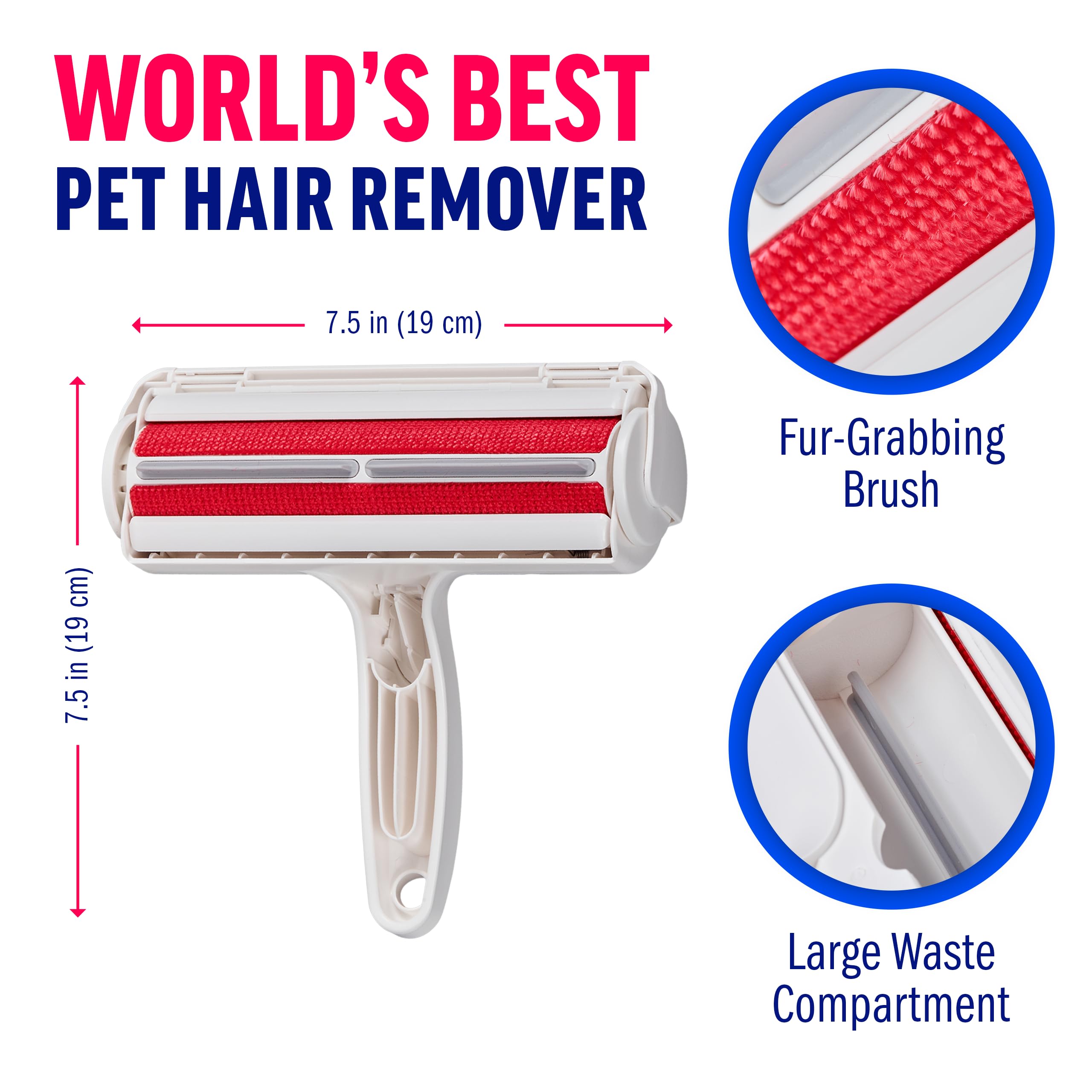 Chom Chom Roller Pet Hair Remover and Reusable Lint Roller - UK GEMS