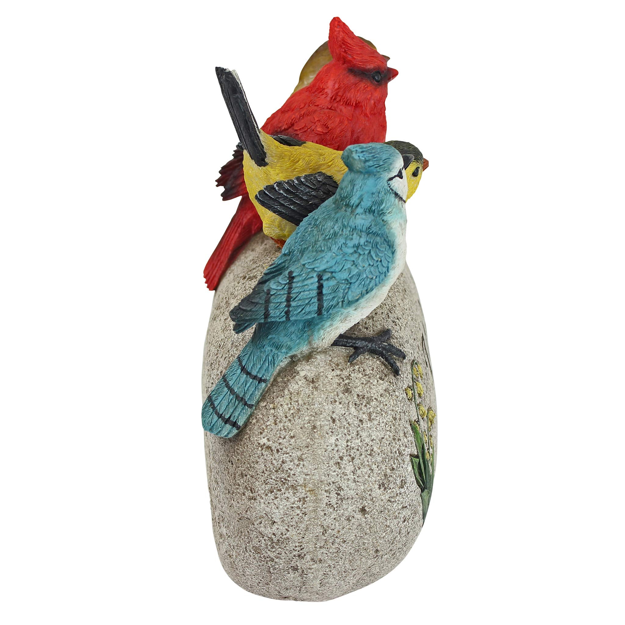 Design Toscano QM7512040 Birdy Welcome Garden Stone Statue, Medium, Full Color Finish - UK GEMS